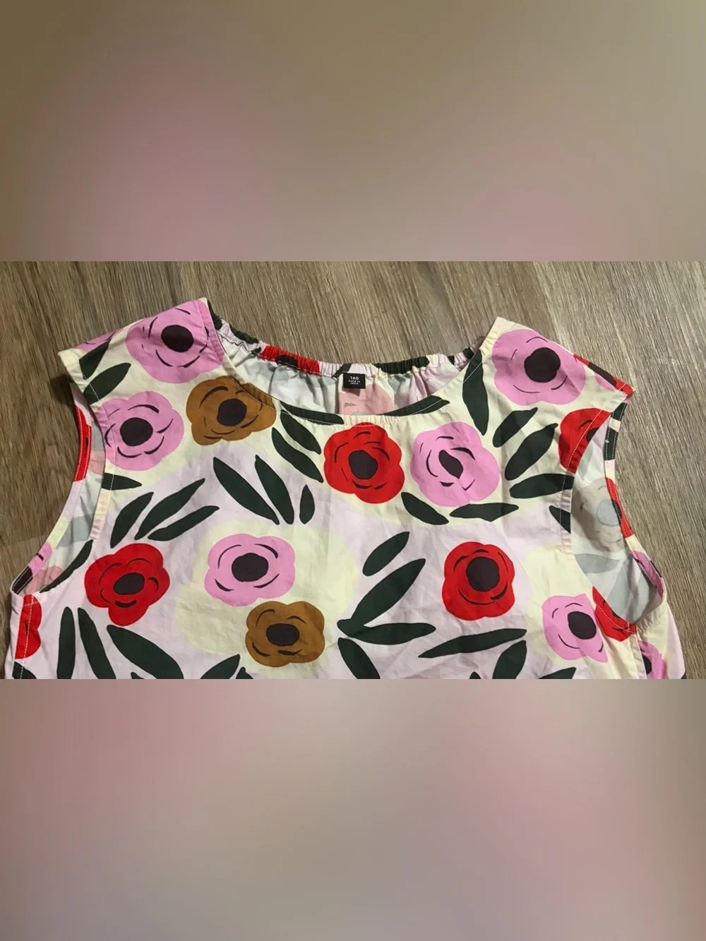 Floral Sleeveless Dress - Brand Unknown - Size 140 (US Size 8-10)